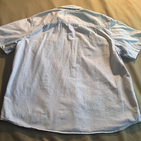 Men’s Carhartt light blue, short sleeve button up. Washed, never worn. Size 2XL - Picture 8 of 8